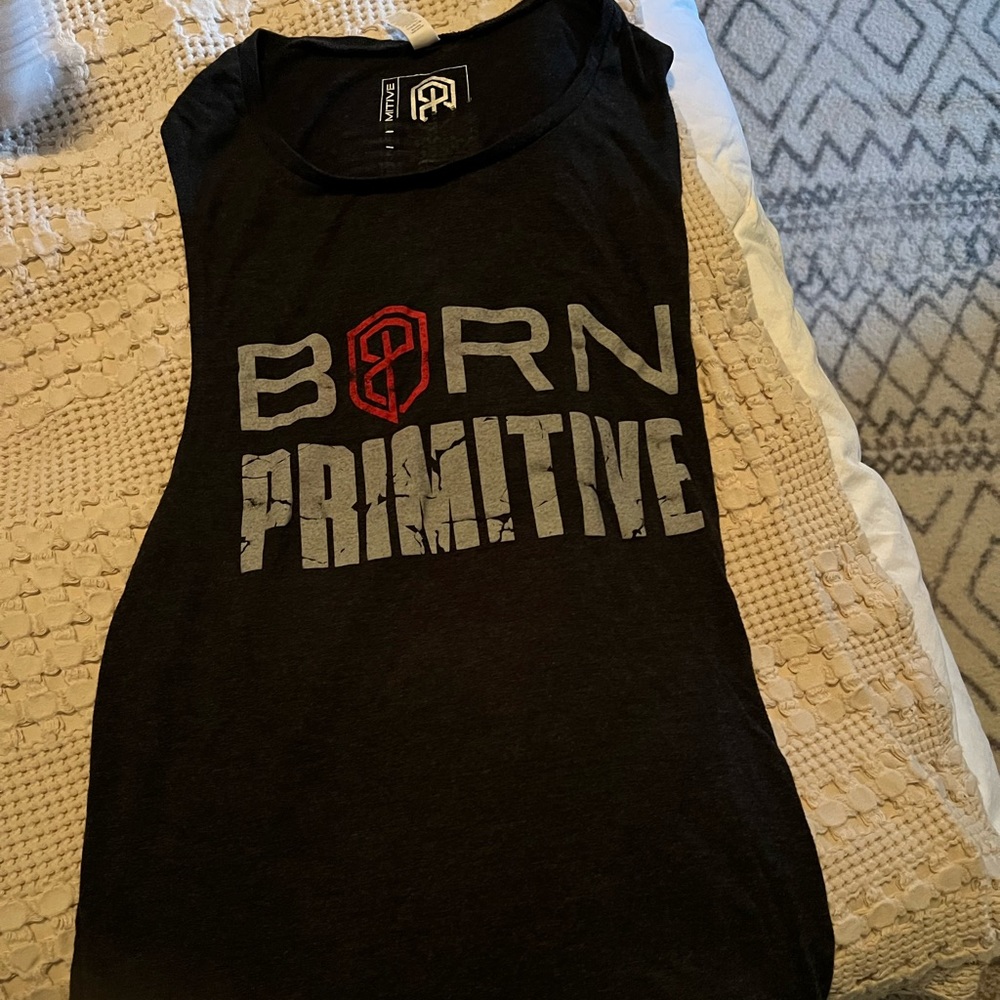 Women Born Primitive muscle tank